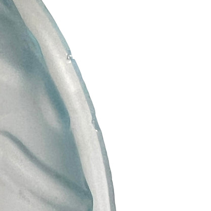 close-up of the rim condition showing small chips typical of a well-loved vintage French light shade.