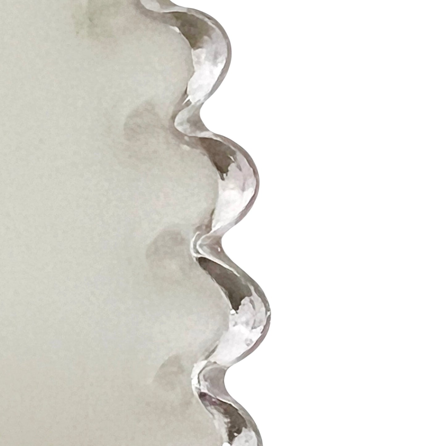 close up of white glass lampshade