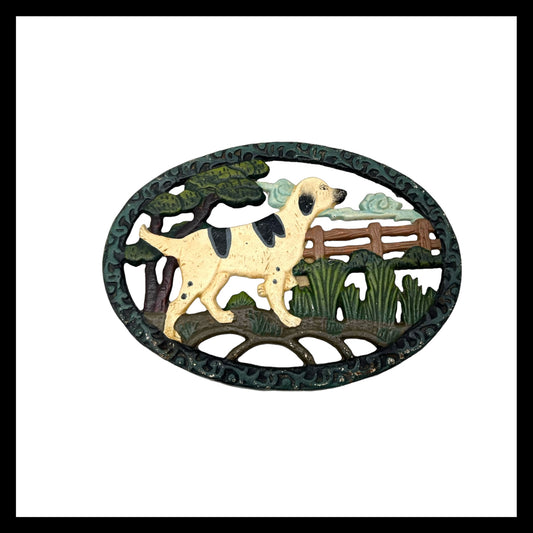 image French cast iron dog shaped pan trivet  sold by All Things French Store