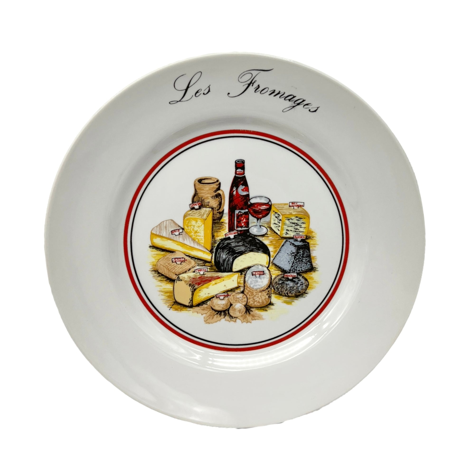image French porcelain cheese plates