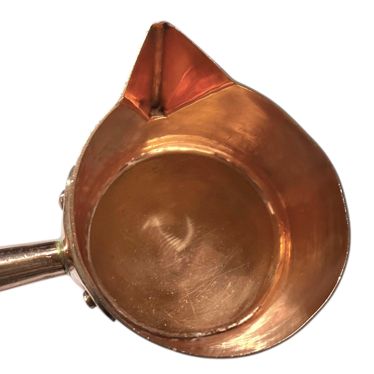 Vintage French Solid 2mm Copper Pan, Chocolate or Sugar Pot - Pâtissier pan for sale 