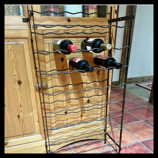 French 50 bottle wrought iron Rigidex wine rack 