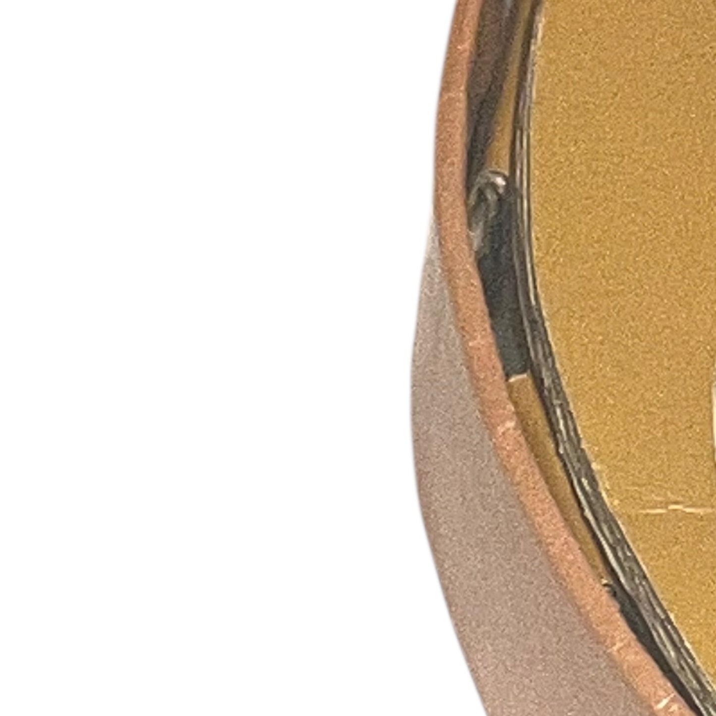 Close-up of a box interior with a white background