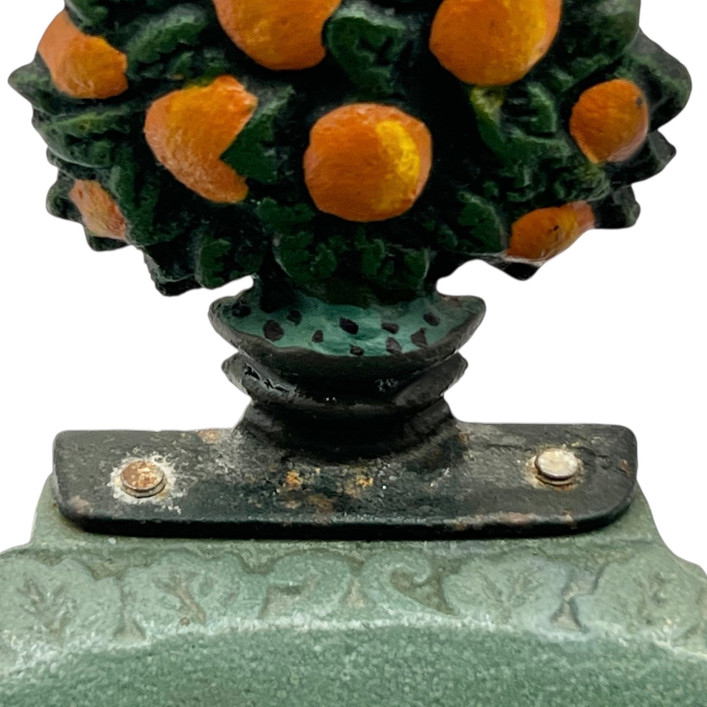 close up metal soap dish on a white background