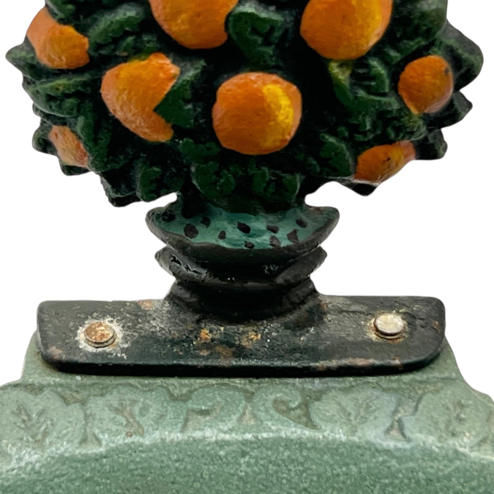 close up metal soap dish on a white background