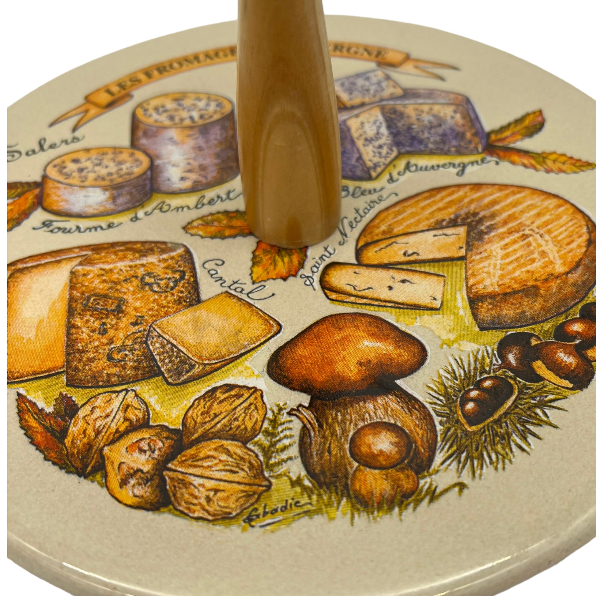 image 7 French ceramic cheeseboard with wooden handle sold by All Things French Store