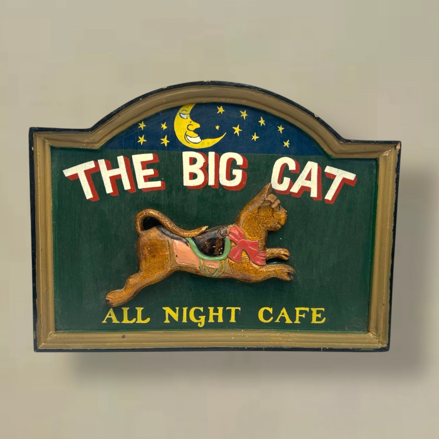 Small Wooden Shabby Chic Home Bar Man Cave Decor Sign, Cat Cafe, Cat Gift for sale from All Things French Store