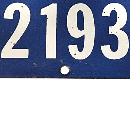 Close up o house number 2193