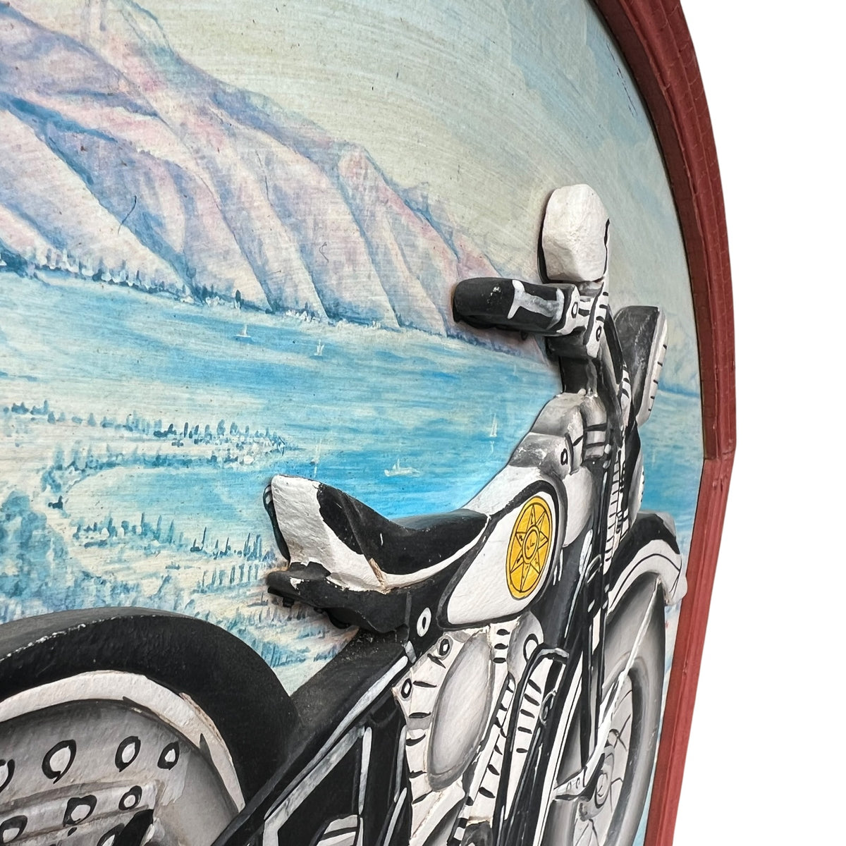Harley Davidson EL Police Motorcycle 3D Wooden Wall Art – Vintage Style Pub Sign