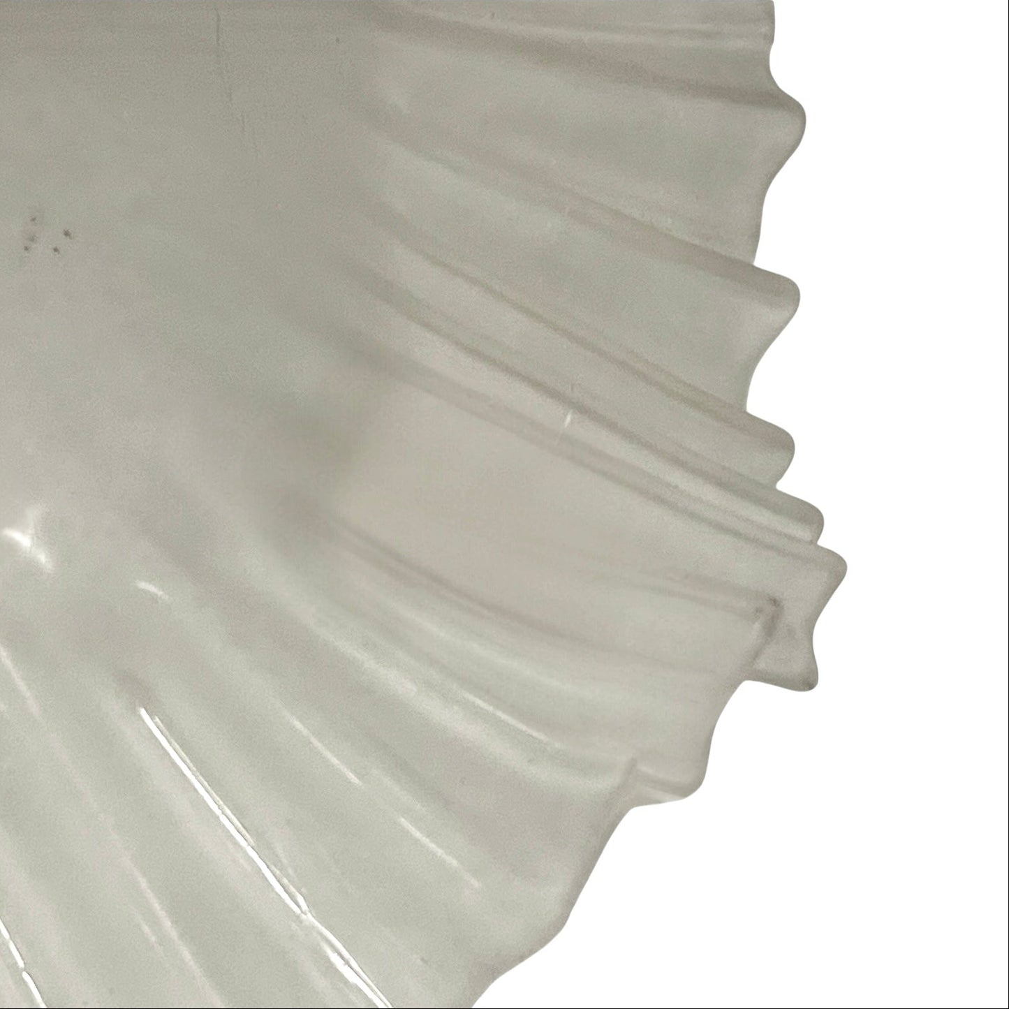 Close-up of a textured white ceiling light fixture