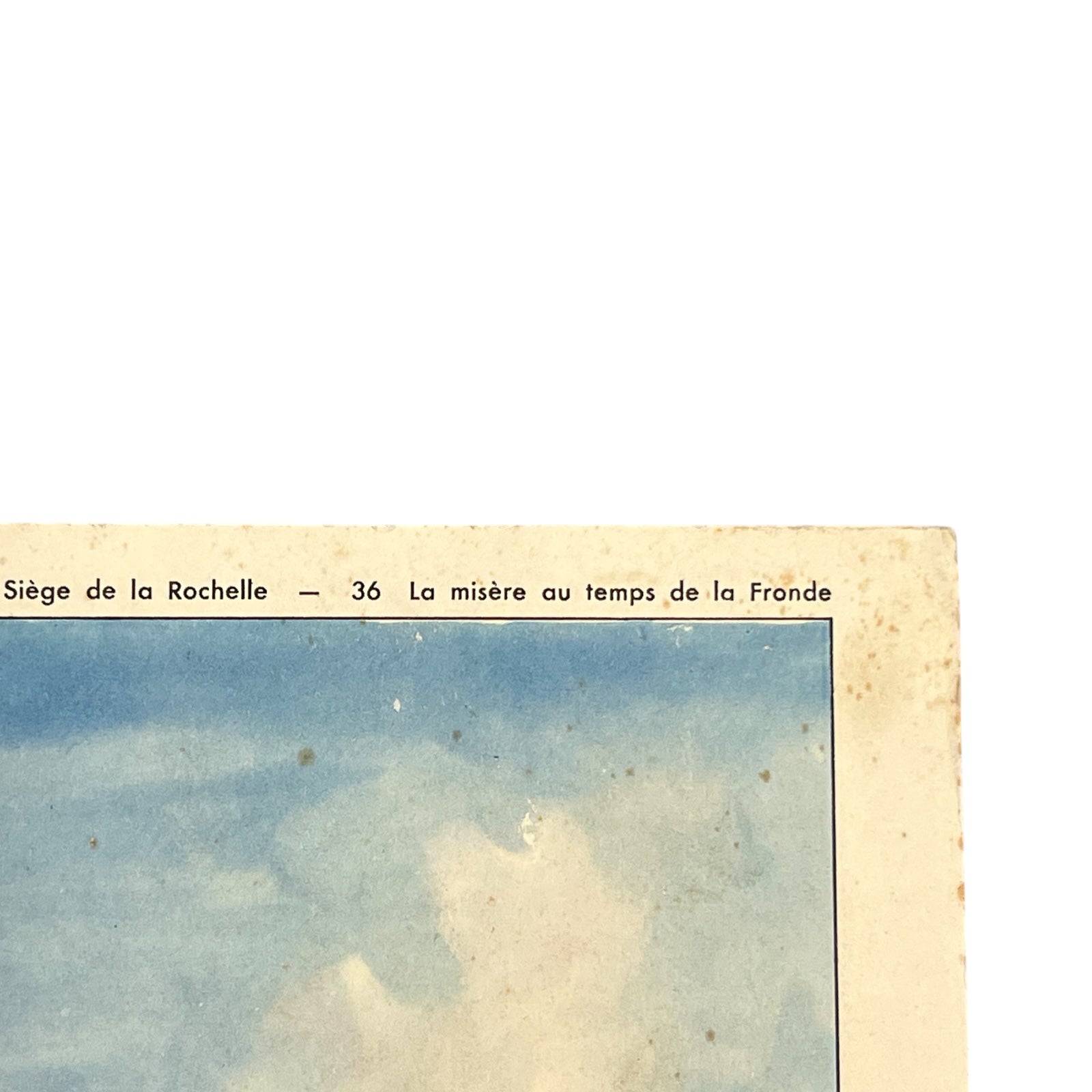 top corner of French school poster