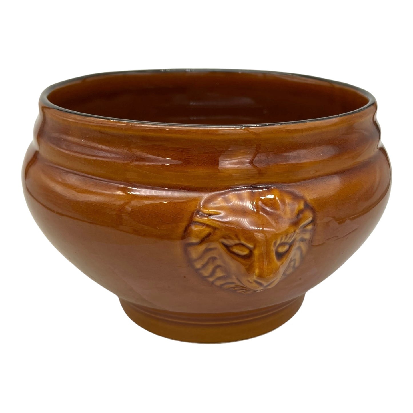 image French traditional vintage soup tureen with lions head handles 