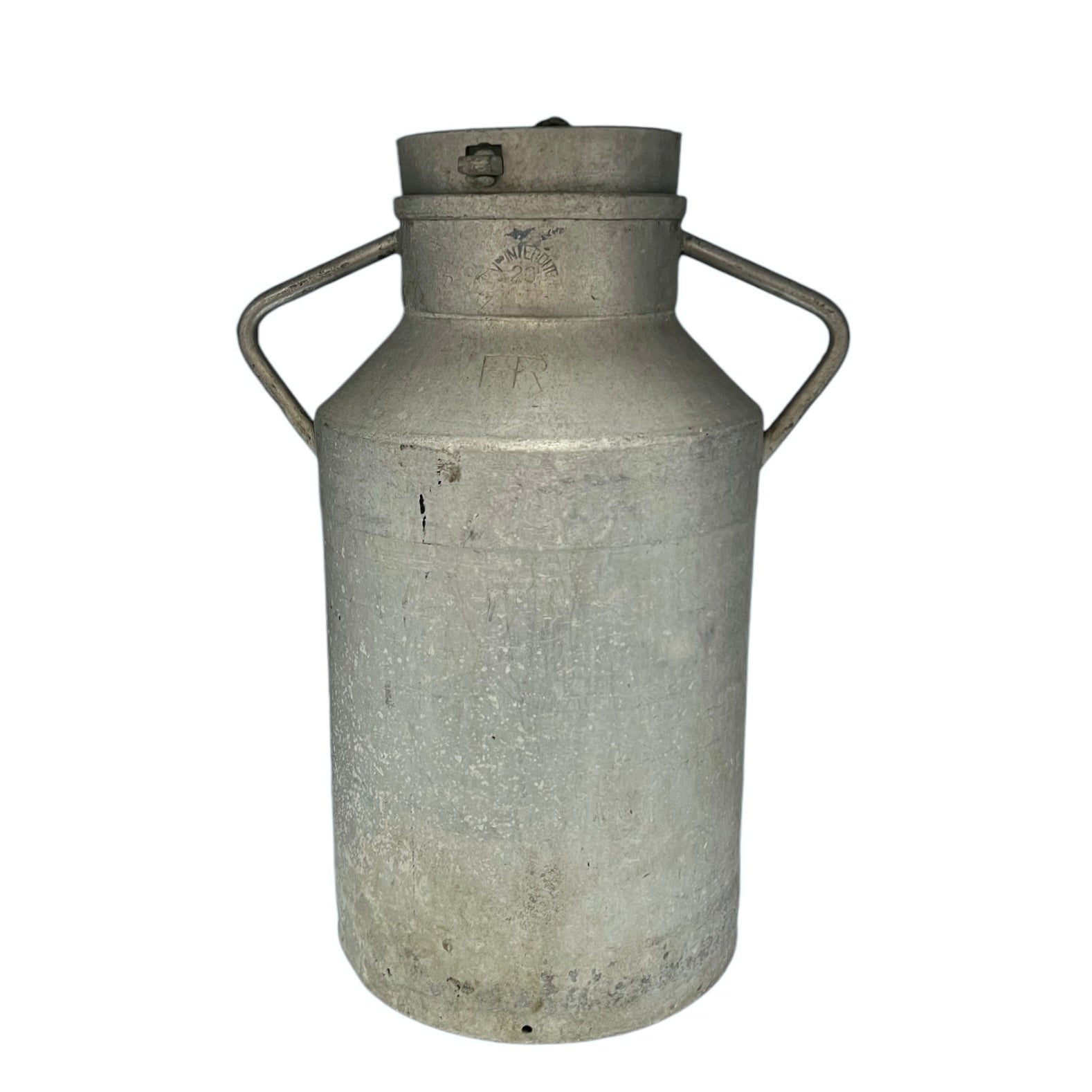 Vintage Rustic French Aluminium Metal Milk Churn, Garden Planter or Wedding Prop 