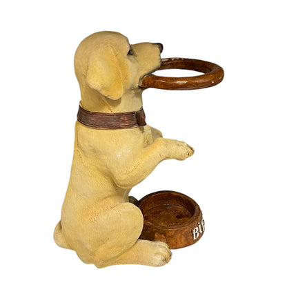 Close up of Dog umbrella stand on a white background