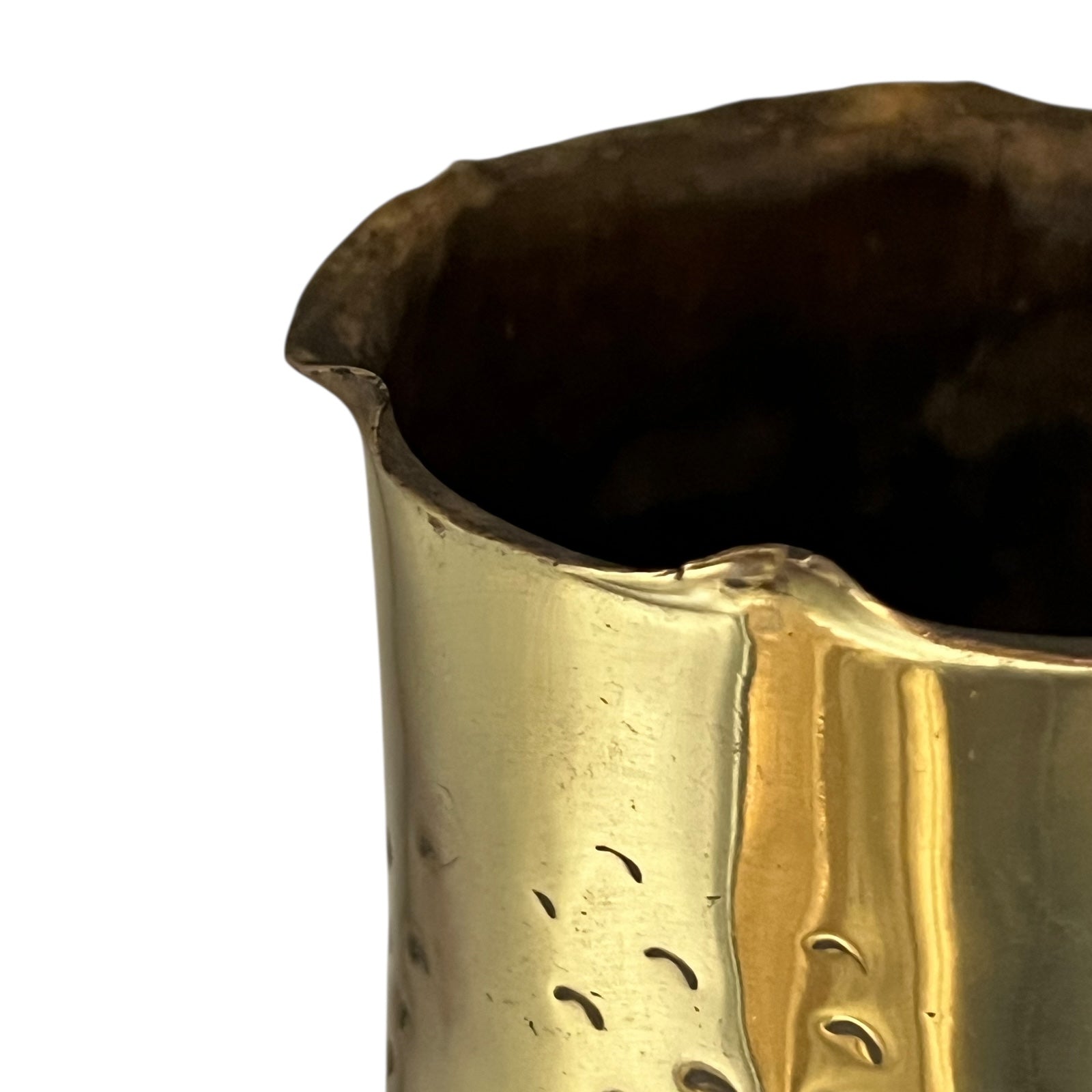 top rim of trench art vases
