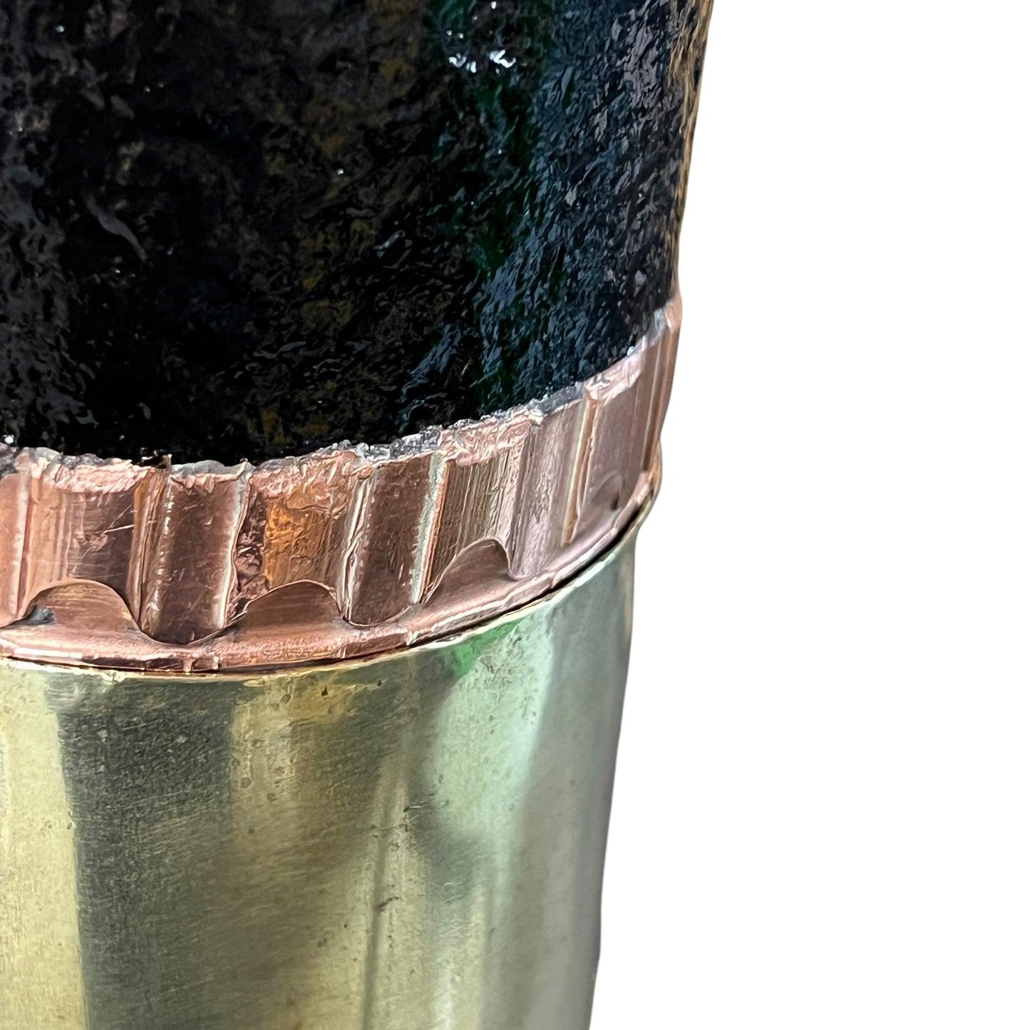 WW1 British 18 Pounder Inert Shrapnel Shell with Brass Case and Fuse