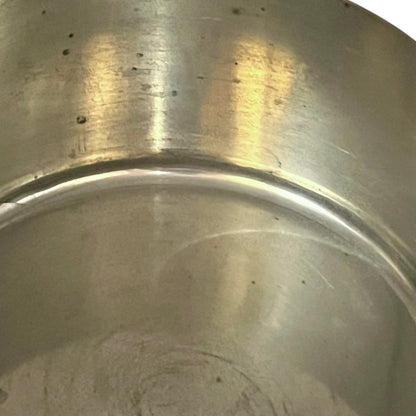 inside of tin lined copper pan 