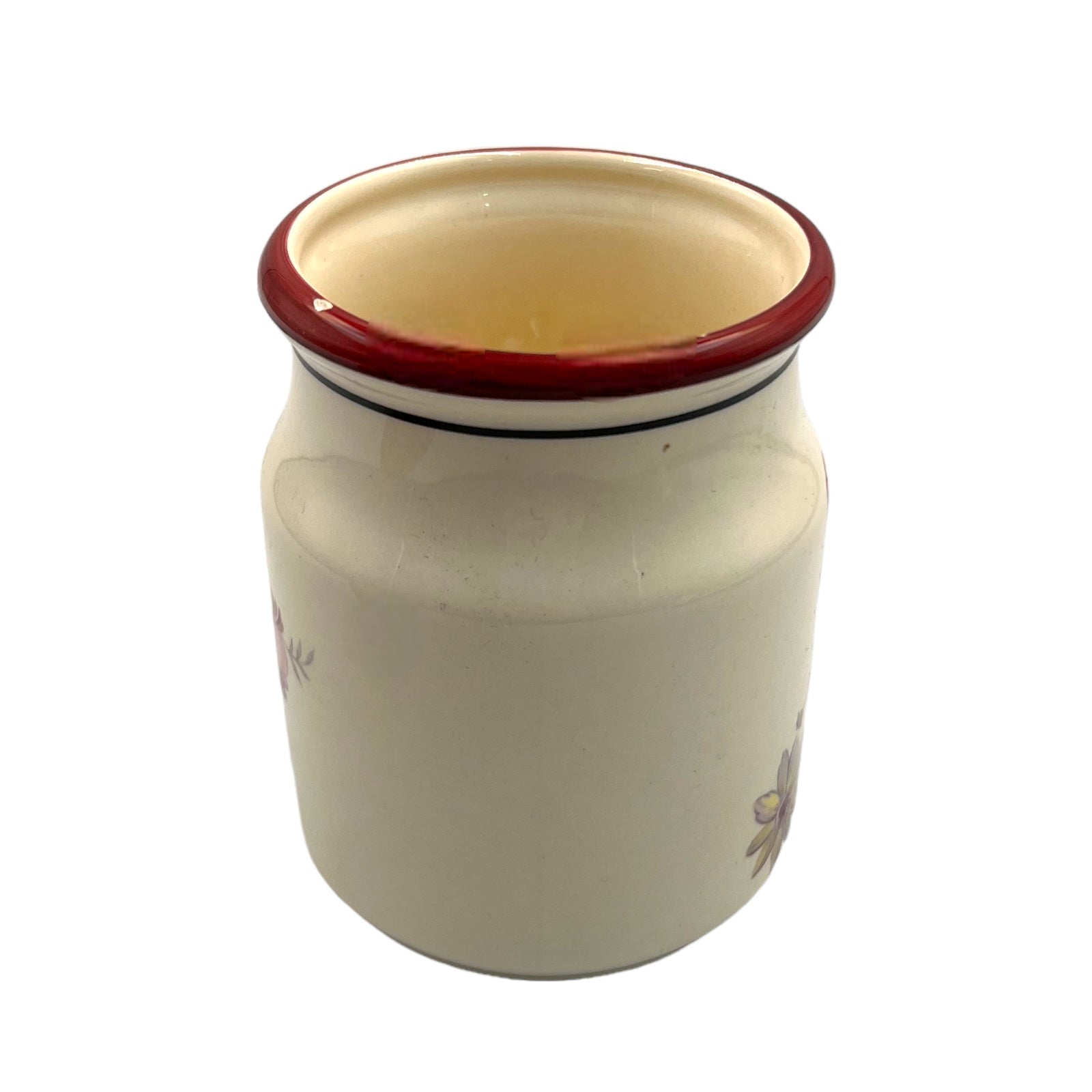 French vintage spice jar with a wooden lid