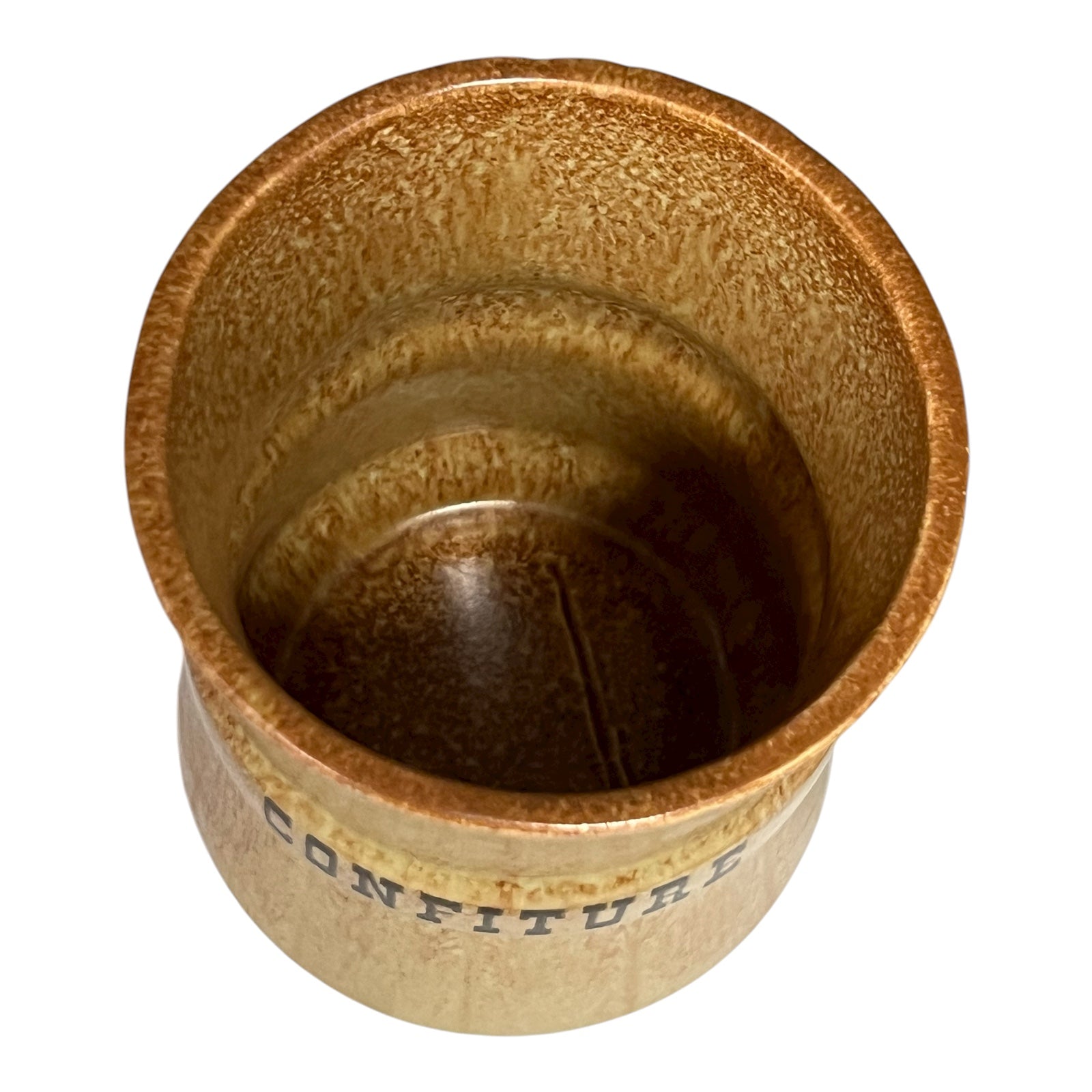 close up of jam jar on a white background