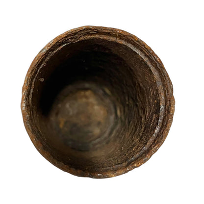 An empty, inert WW1 militaria iron relic from the Battlefields of the Somme, perfect for any collector, set against a white background.