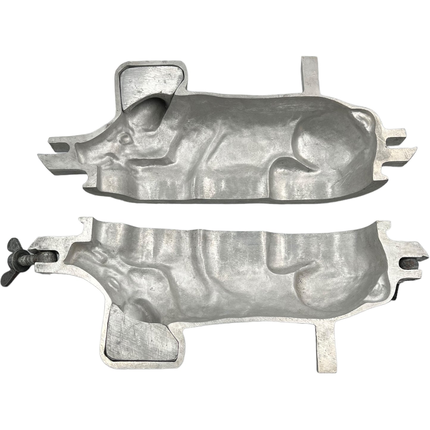 French vintage aluminium ham or pork press