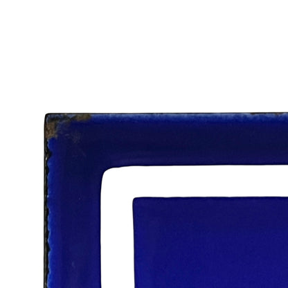 Vintage French Enamel Blue and White Door Number 36
