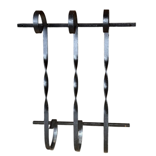 Vintage French black wrought iron balcony style balustrade for sale from All Things French Store