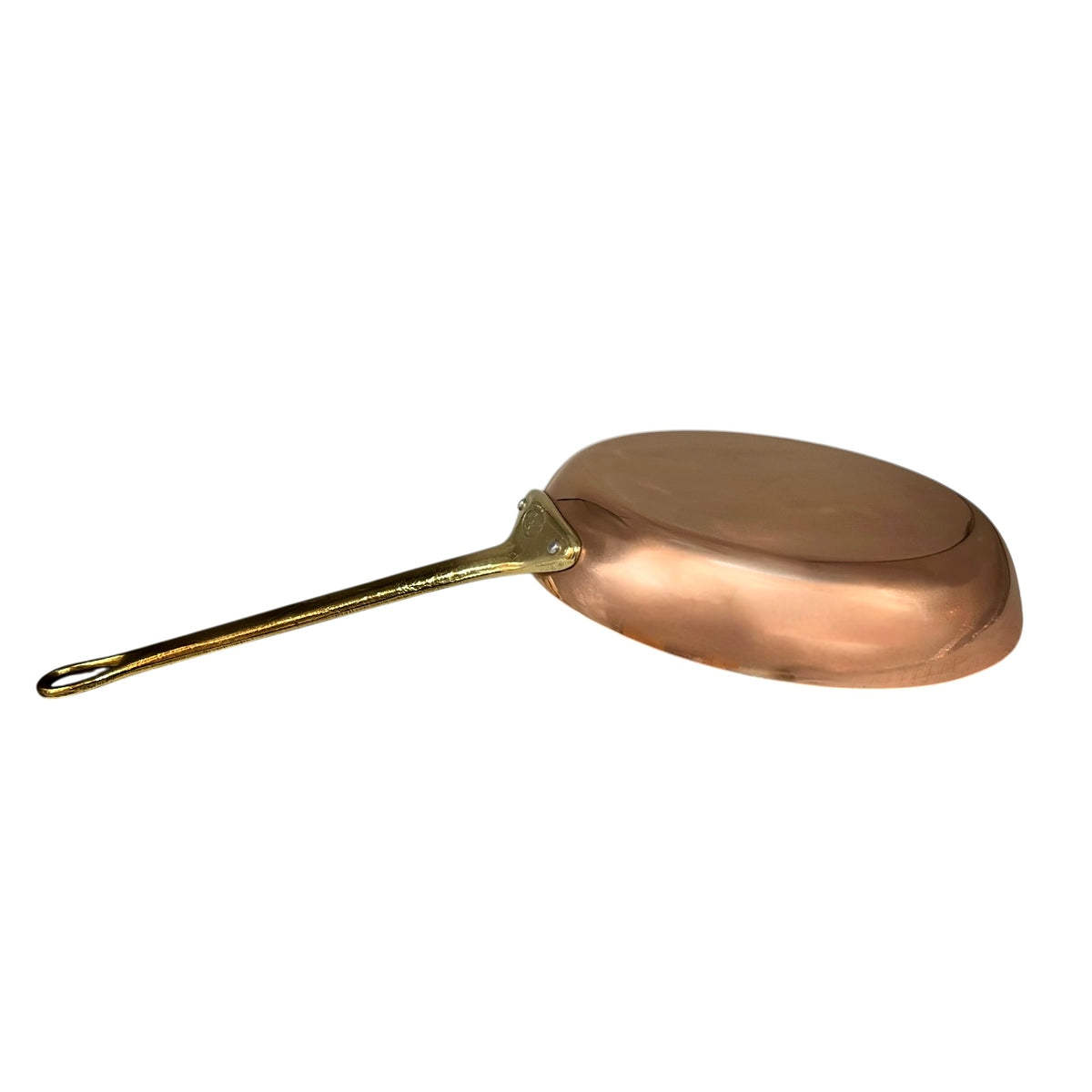 Copper frying pan with aluminium lining 