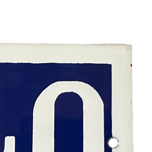 French Vintage Enamel Door Number 140 Sign, Blue and White French House Number 140