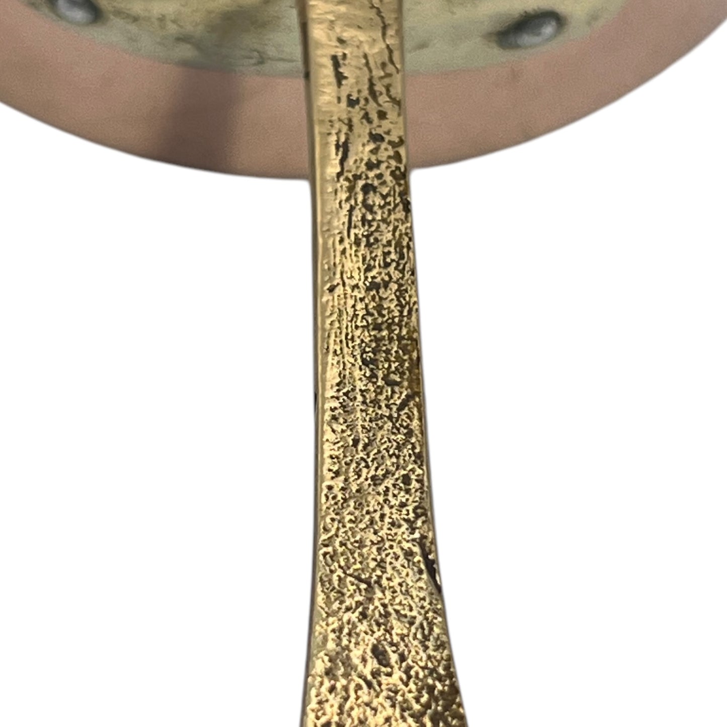 brass handle of aluminium lined copper pan