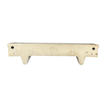 back of a French ceramic shelf on a white background