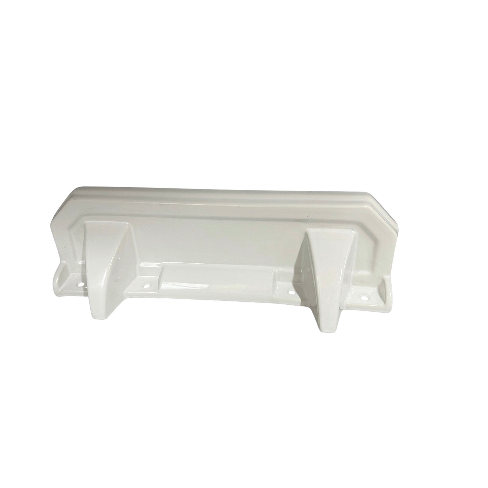 French white ceramic pot bathroom shelf on a white background 