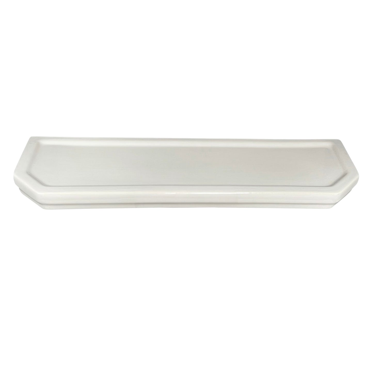 French ceramic white bathroom or kitchen shelf on a white background