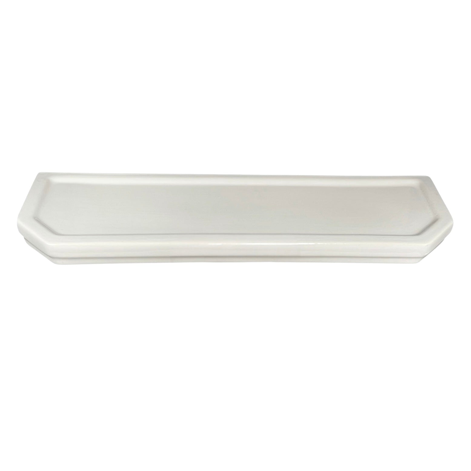 French ceramic white bathroom or kitchen shelf on a white background