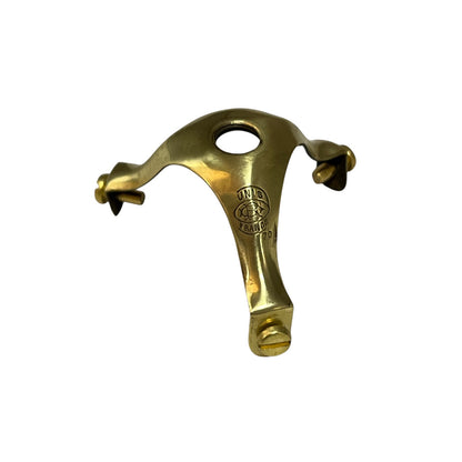 Brass gallery for holding a pendant lamp shade  on a white background