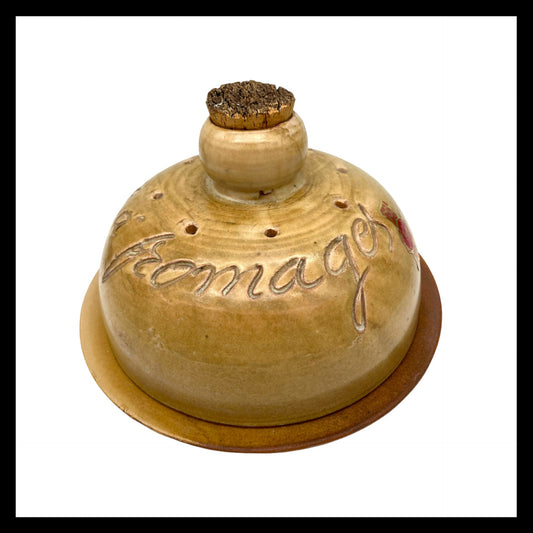 image French hand made ceramic cheese dome sold by All Things French Store