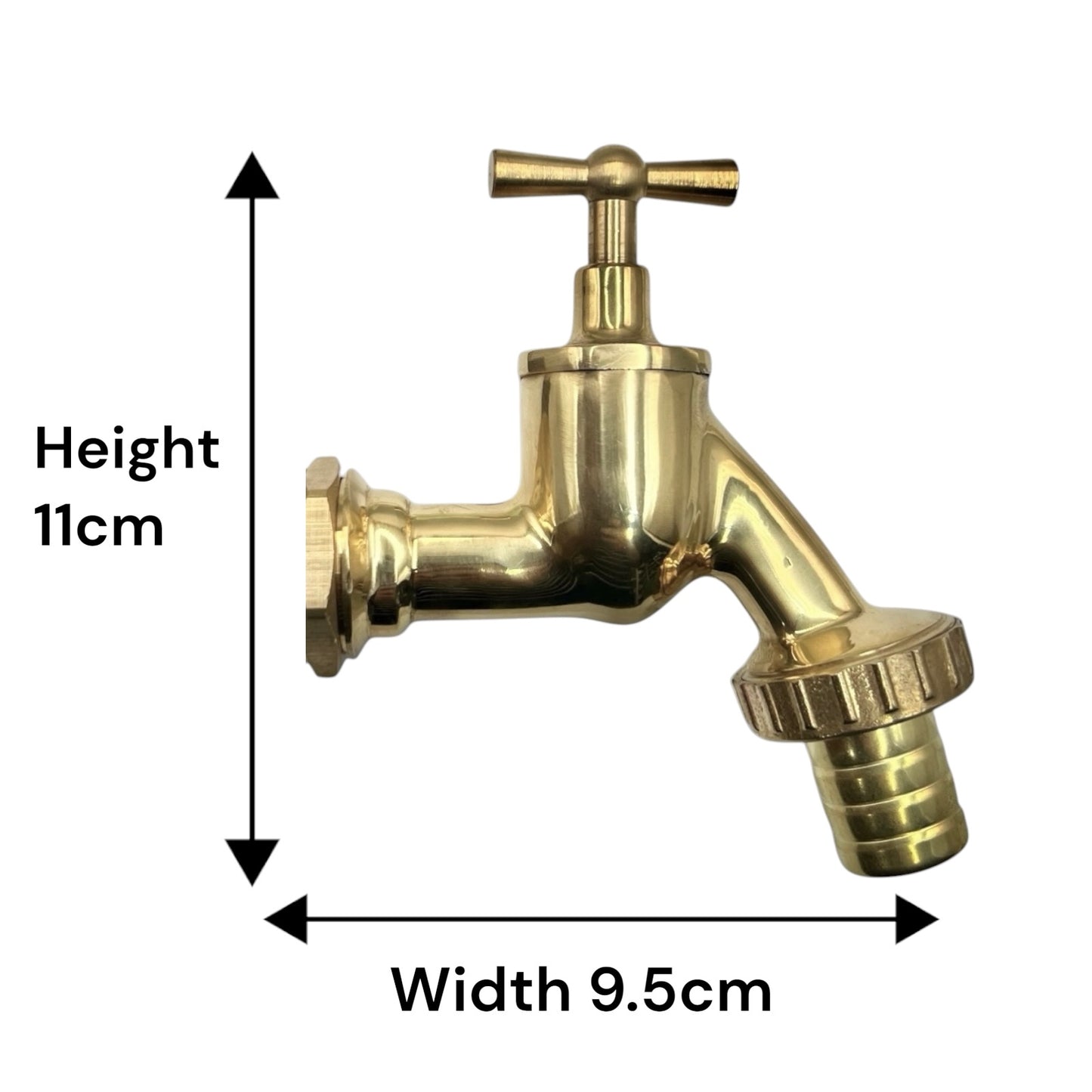 Pair of Brass Wall-Mounted Taps – Vintage Style Kitchen and Bathroom Sink Taps