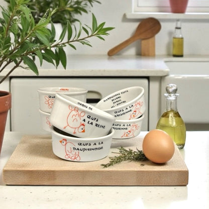 Vintage Porcelain Egg Pots  – French Bistro Dishes by Porcelaine des Tuileries