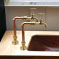 Custom Size Copper Kitchen Taps, Brass Belfast Sink Taps, Made to measure, (T52)