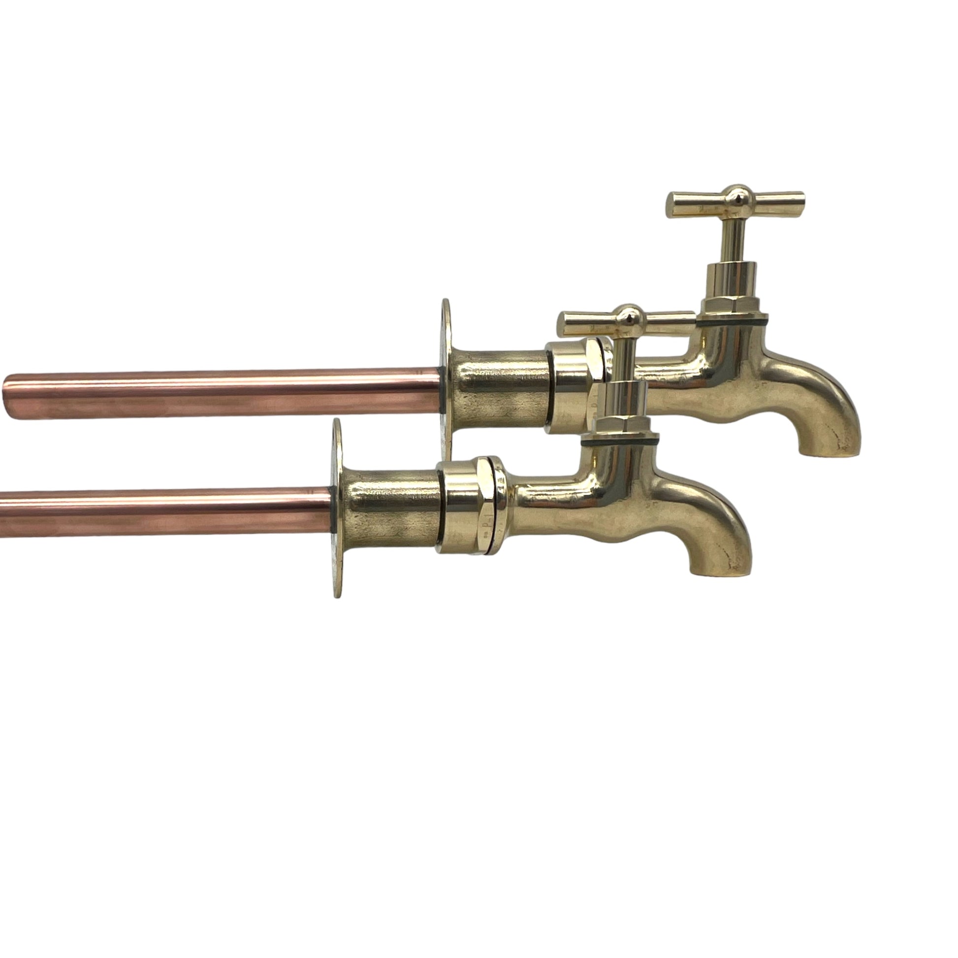 Solid brass wall mounted kitchen or bathroom taps sold by All Things French Store
