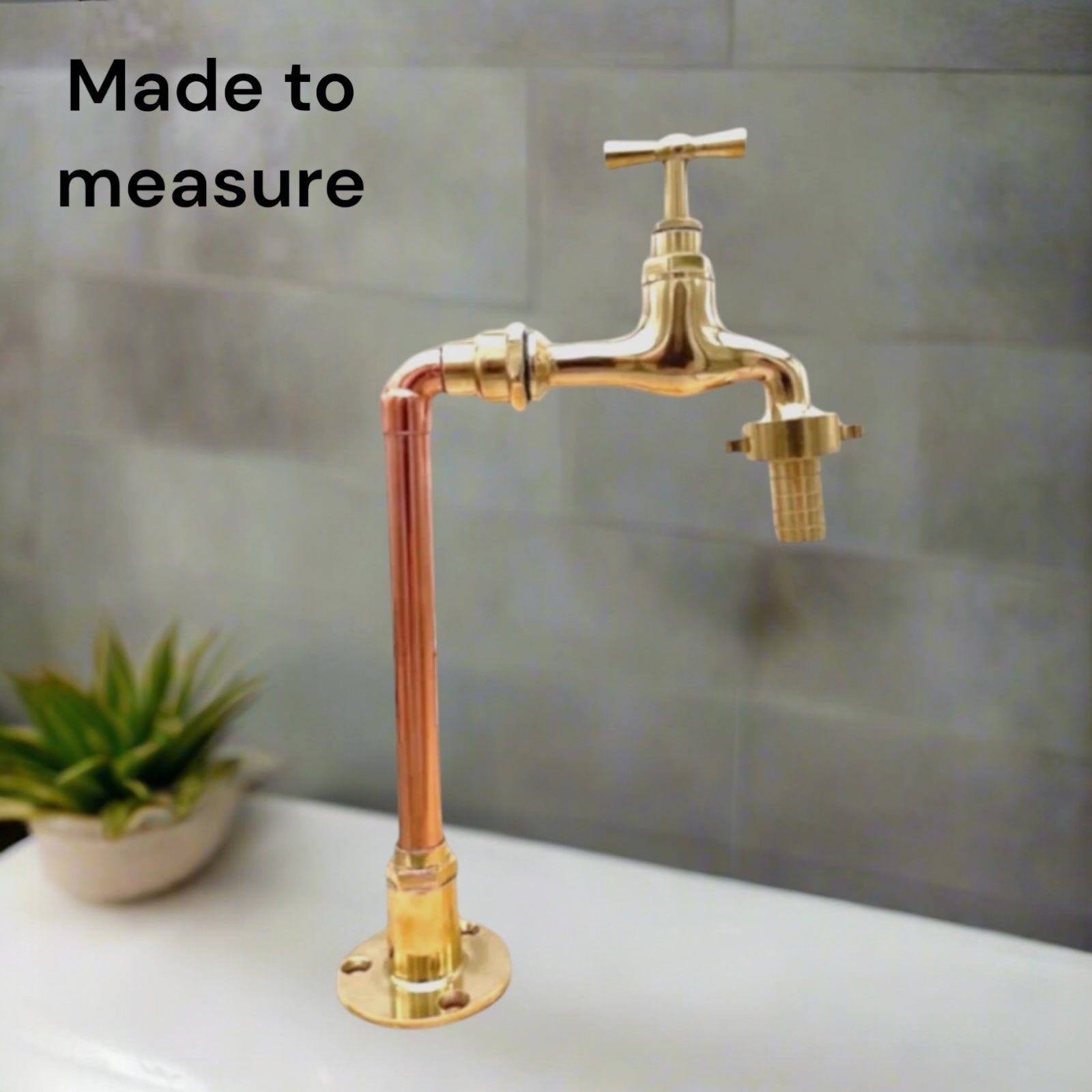 Copper and brass made to measure kitchen or bathroom tap for sale from All Things French Store 