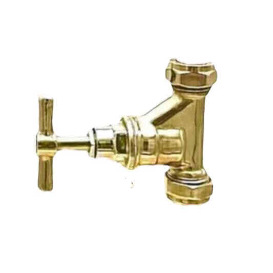 Polished Brass 15mm Tap/Stopcock Valve
