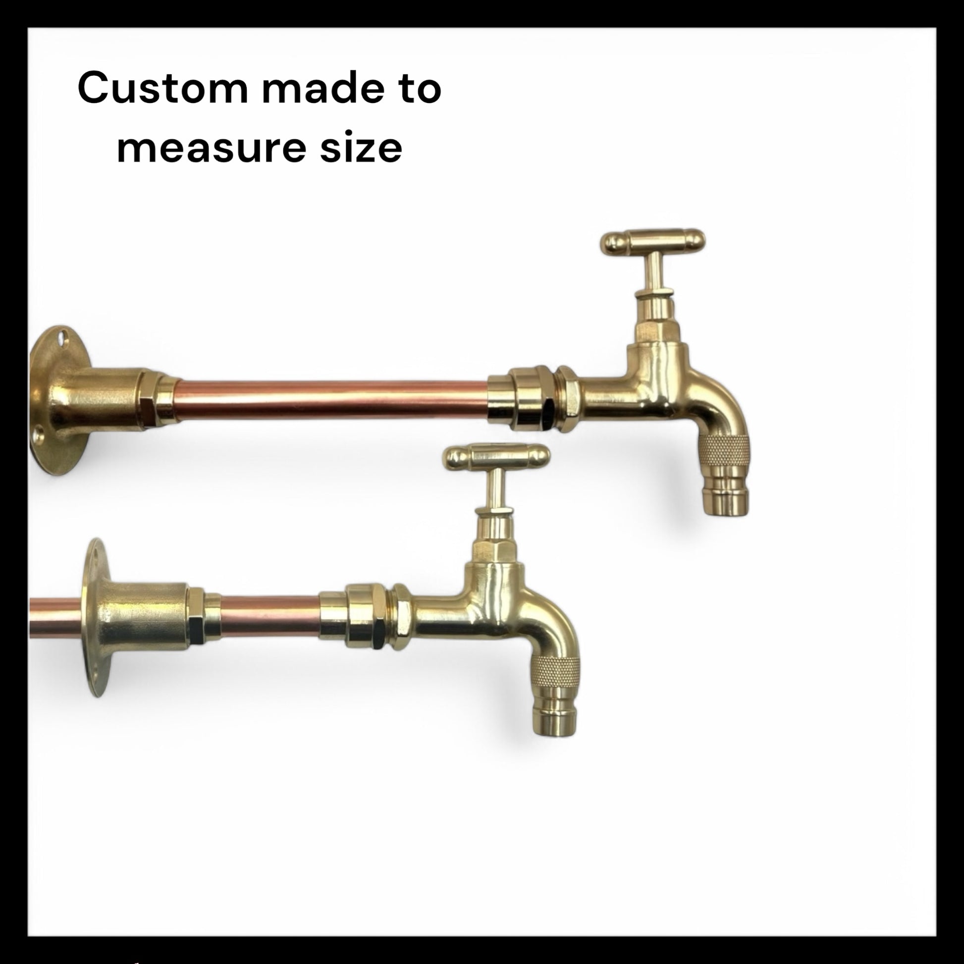 Vintage Style Wall Mounted Tap, Brass and Copper, Custom Size