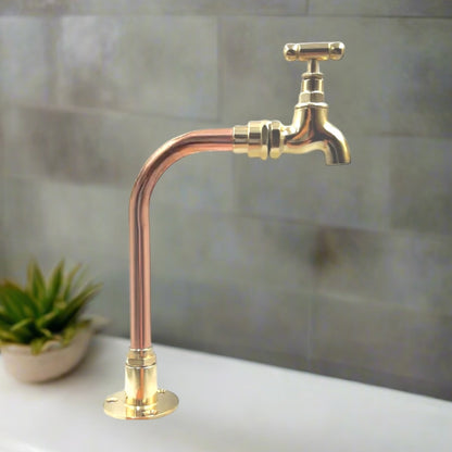 image small copper and brass kitchen or bathroom tap