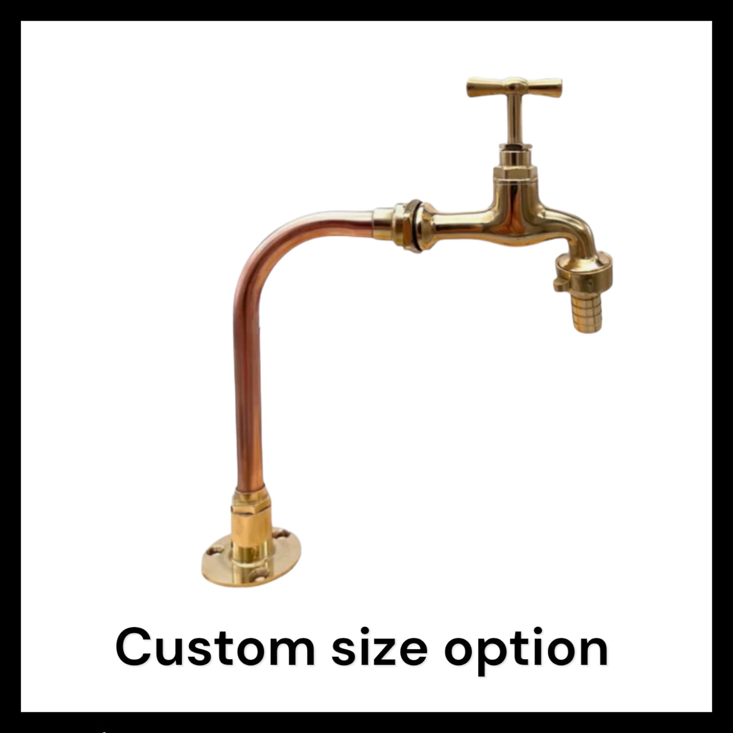  handmade copper and brass made to measure bathroom or kitchen tap sold by All Things French Store