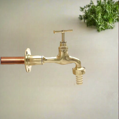 Vintage Style Solid Brass Tap, Wall Mounted ideal for Belfast Sink (T1)