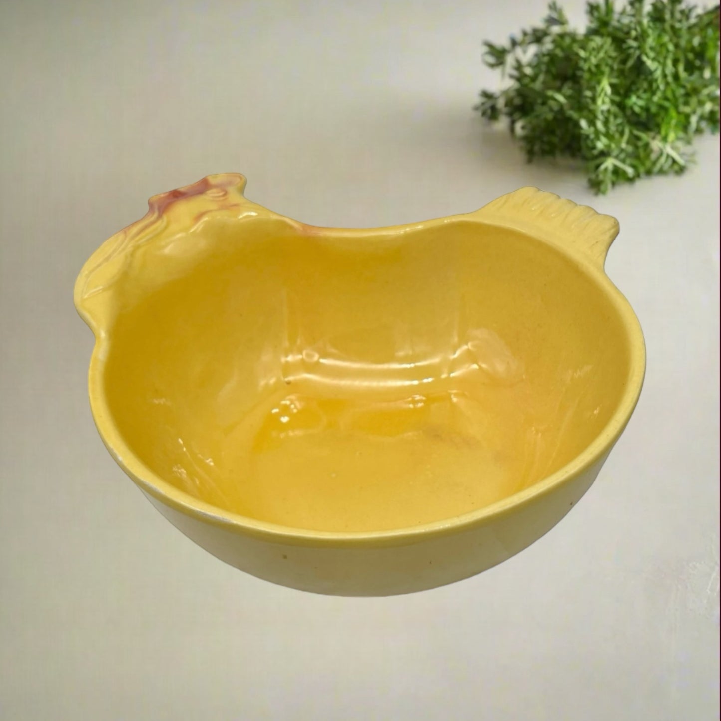 French chicken shaped casserole or salad bowl sold by All Things French Store