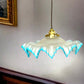 French Vintage Glass Pendant Light, Ceiling Lampshade, Suspended Lampshade (A23)