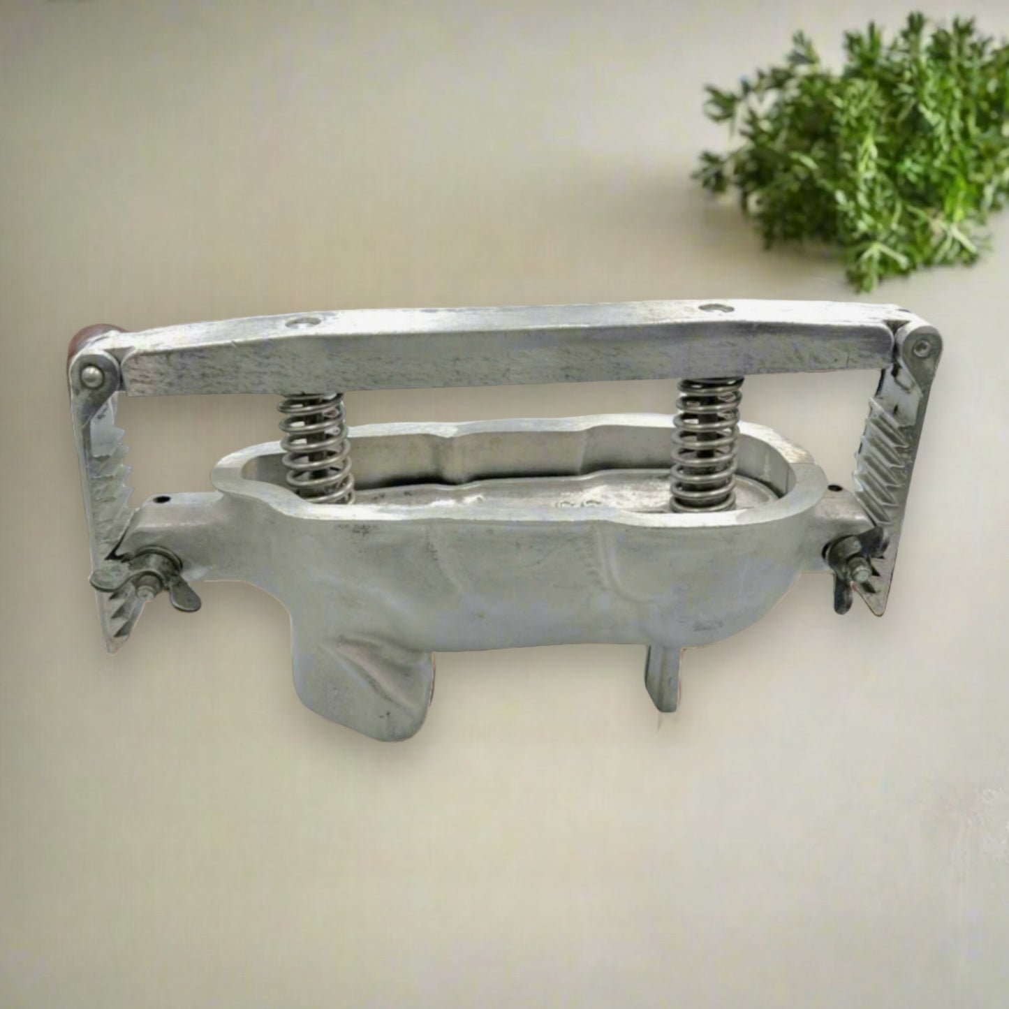 French vintage aluminium ham or pork press for sale from All Things French Store