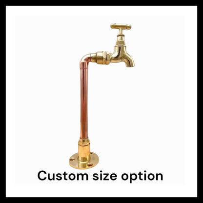 Custom size copper and brass handmade tap for sale from All Things French Store